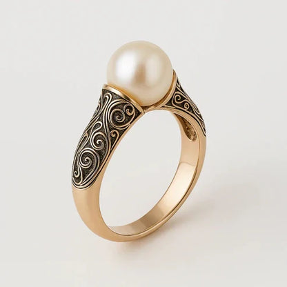 Vintage Perle Guldring