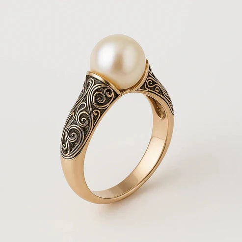 Vintage Perle Guldring