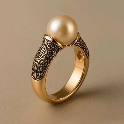 Vintage Perle Guldring