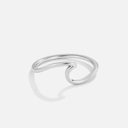 Sølv Minimalistisk Åben Ring