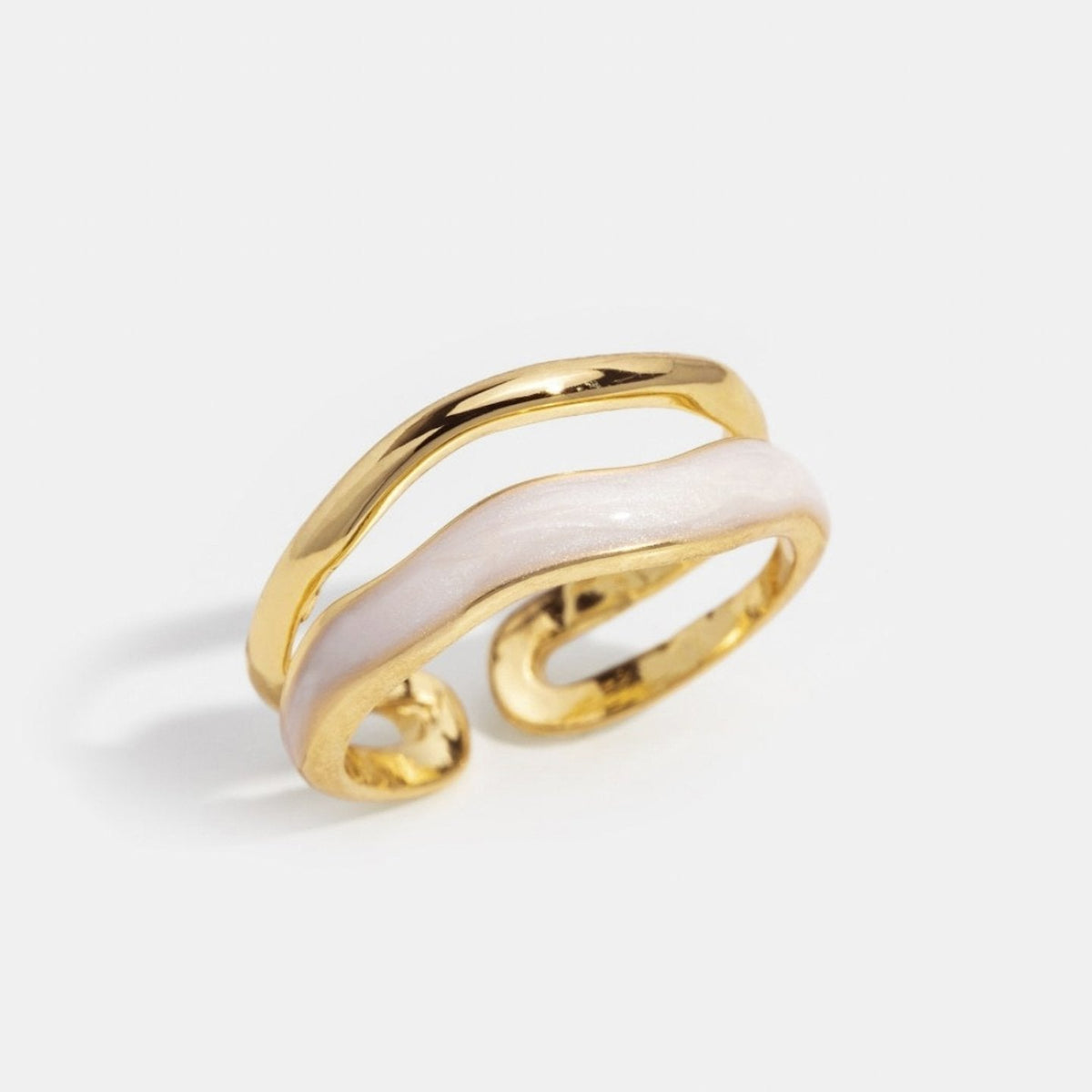Guld Skulpturel Wrap Ring