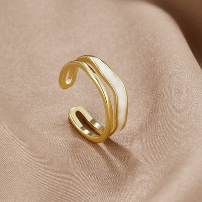 Guld Skulpturel Wrap Ring