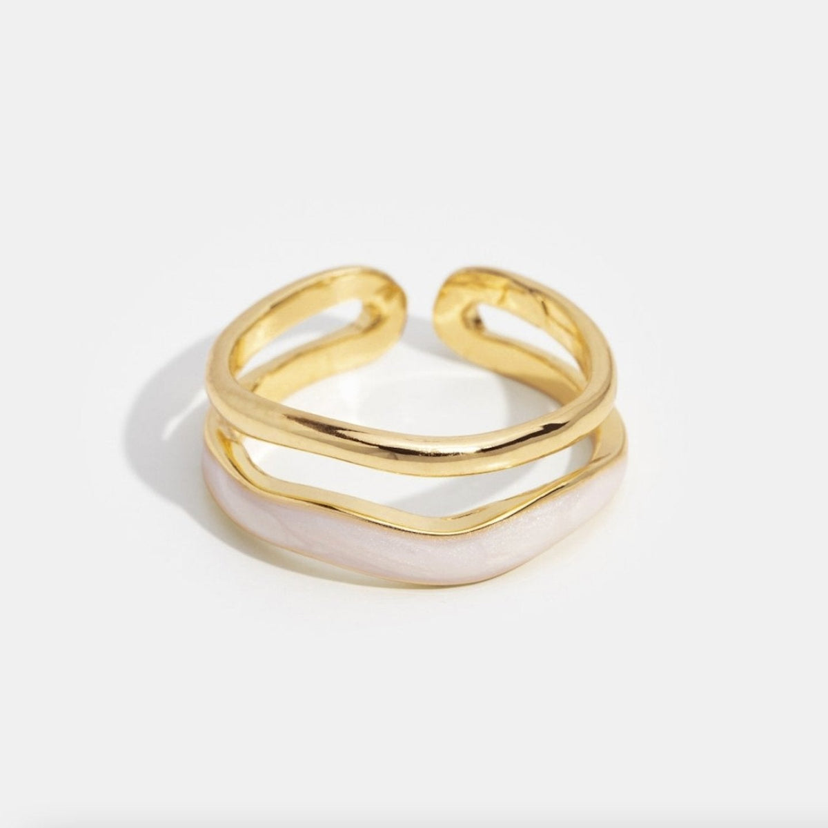 Guld Skulpturel Wrap Ring