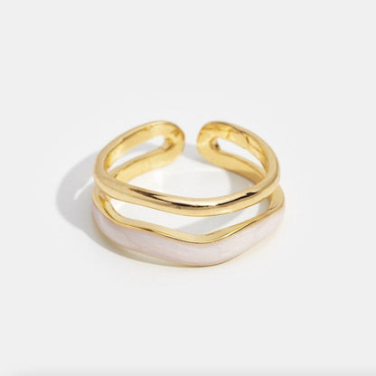 Guld Skulpturel Wrap Ring