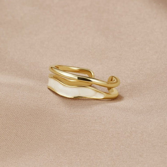 Guld Skulpturel Wrap Ring