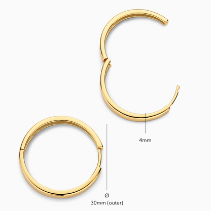 Gia Aretes de Argolla Statement | Guld